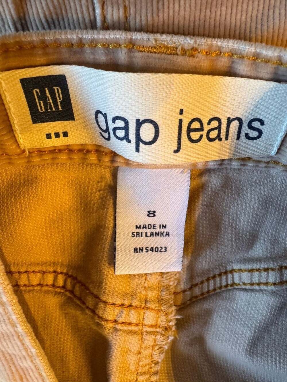 Y2K Gap Jeans Corduroy Skirt Size 8 Tan h1454 - Picture 4 of 4
